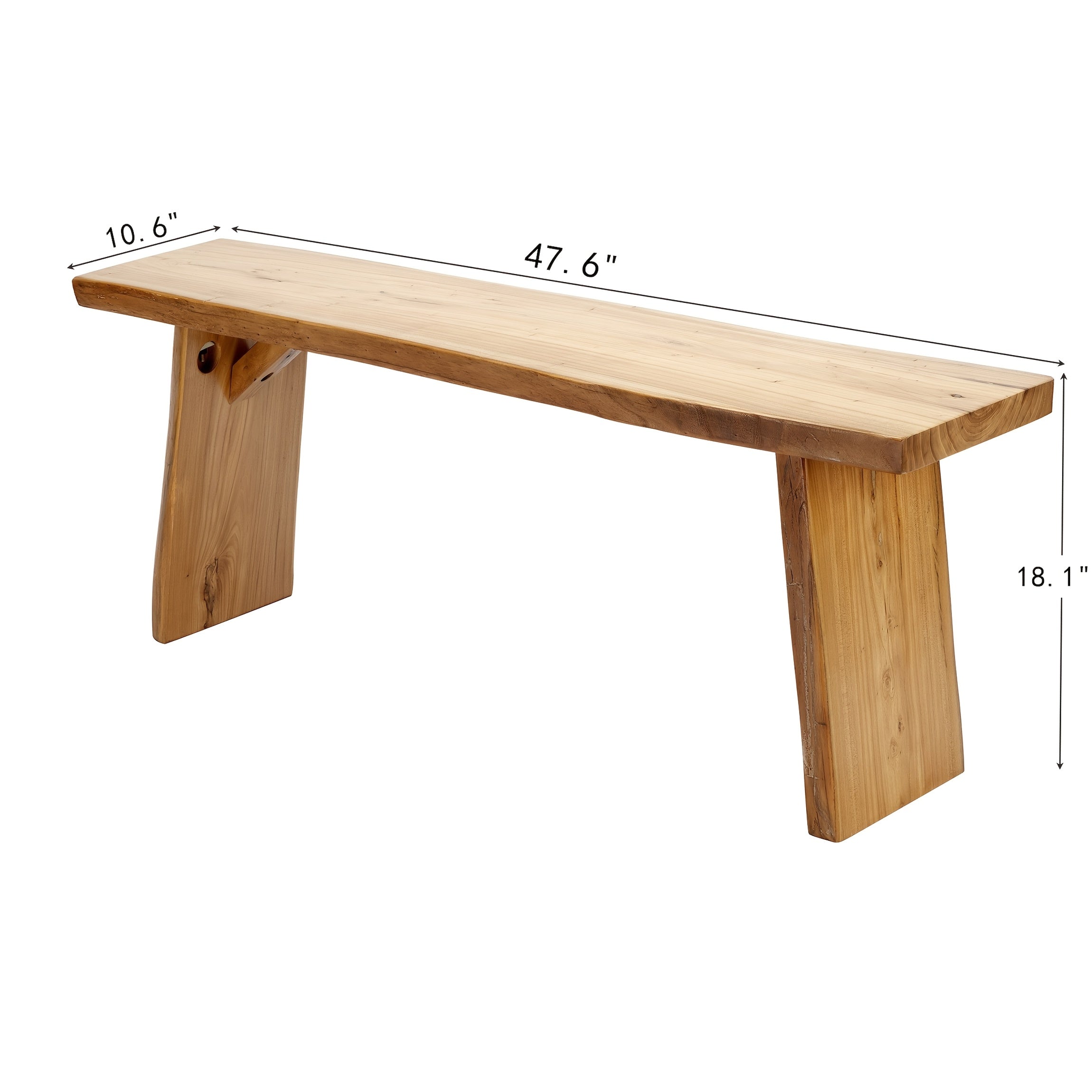 Wooden Dining Bench Solid Natural Edge Wood Dining Bench Indoor Kitchen Table Benches Entryway Benches For Rustic Home Decor Furniture