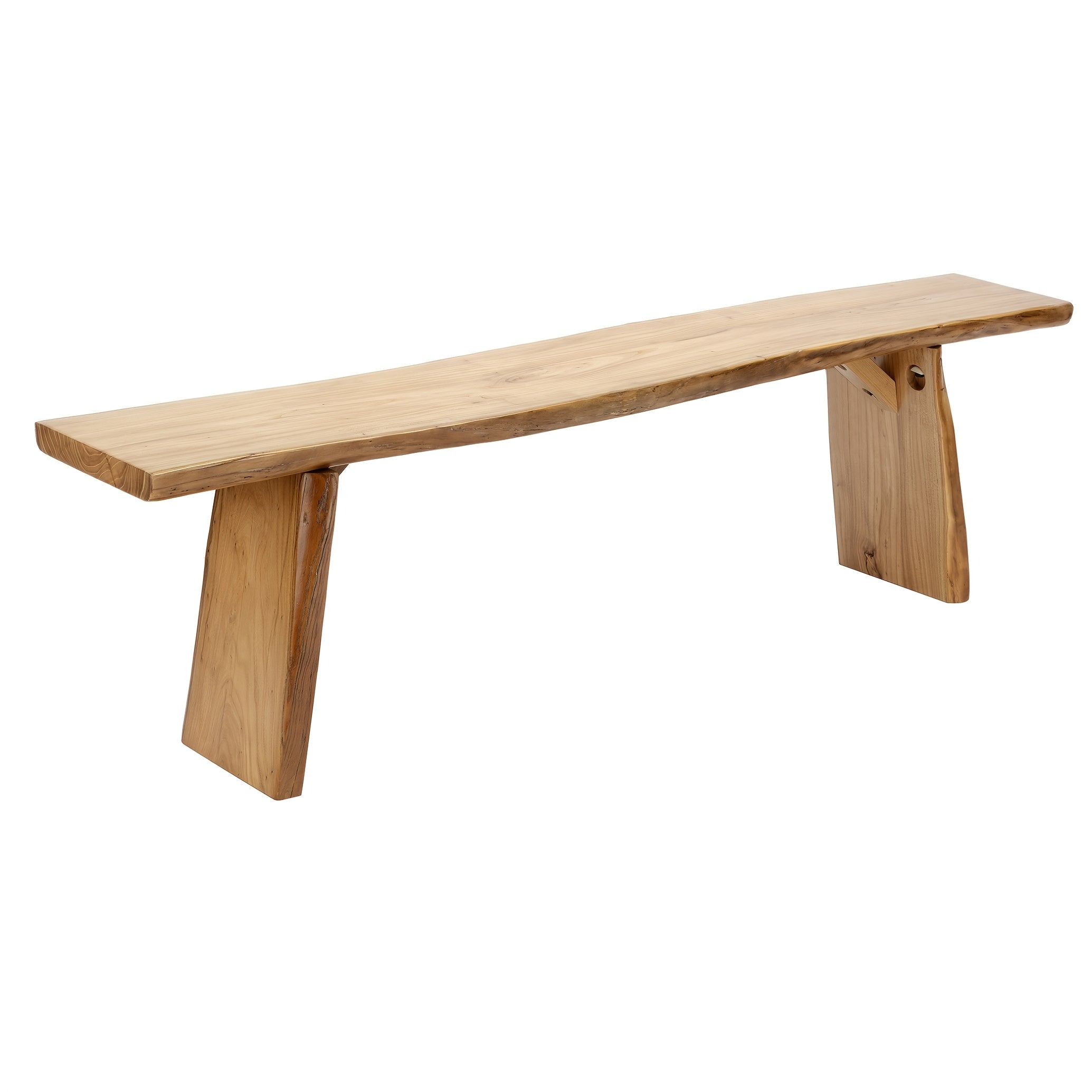 Wooden Dining Bench Solid Natural Edge Wood Dining Bench Indoor Kitchen Table Benches Entryway Benches For Rustic Home Decor Furniture