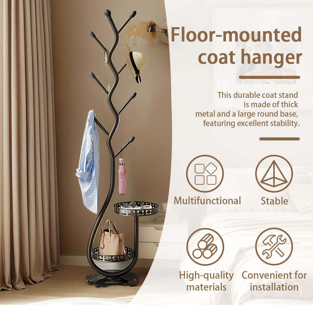 8 Hook Clothes Rack Tree Coat Storage Helper Organize Hat Tie Bag Scarf, Metal Hanger Bag Hat Holder Tree Hanger