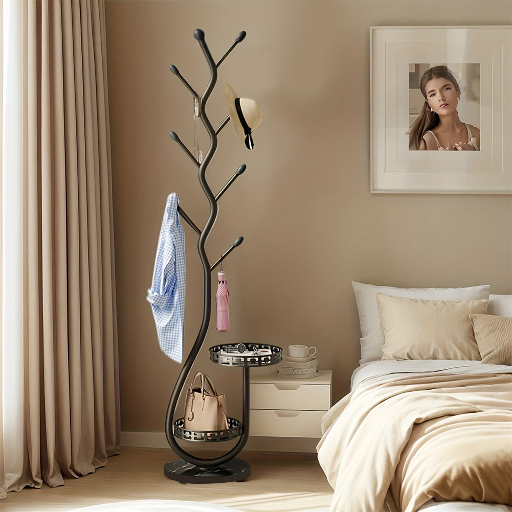 8 Hook Clothes Rack Tree Coat Storage Helper Organize Hat Tie Bag Scarf, Metal Hanger Bag Hat Holder Tree Hanger