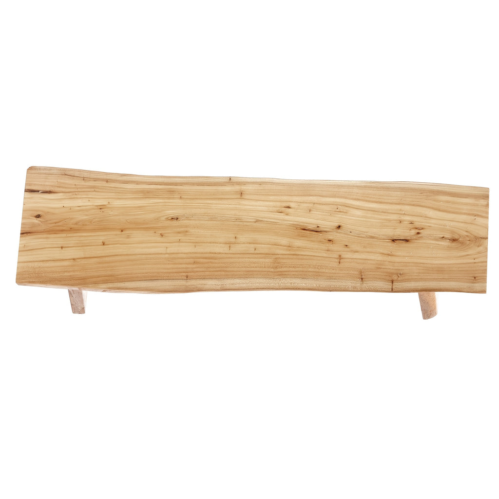 Wooden Dining Bench Solid Natural Edge Wood Dining Bench Indoor Kitchen Table Benches Entryway Benches For Rustic Home Decor Furniture