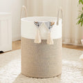 Laundry Basket, Woven Rope Laundry Hamper, 60L\u002F 80L for Decor Storage of Dirty Clothes, Toys and Blankets in Bathroom, Room and Living Room