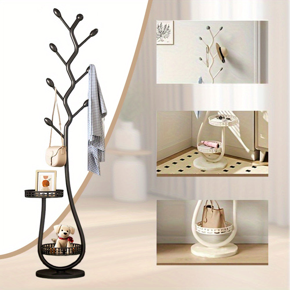 8 Hook Clothes Rack Tree Coat Storage Helper Organize Hat Tie Bag Scarf, Metal Hanger Bag Hat Holder Tree Hanger