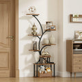 CODACE 1pc Bookcase with LED Lights, 8-tier Corner Display Stand, 62\