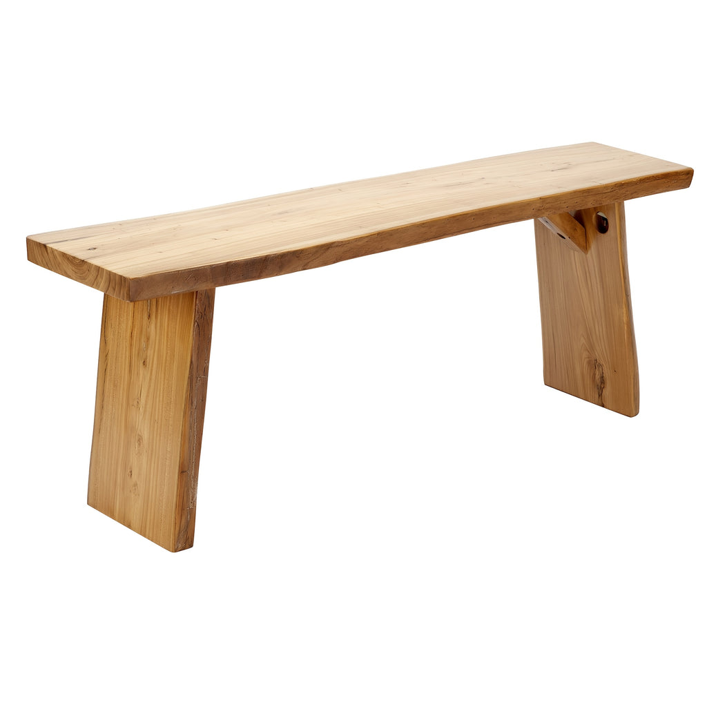 Wooden Dining Bench Solid Natural Edge Wood Dining Bench Indoor Kitchen Table Benches Entryway Benches For Rustic Home Decor Furniture