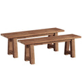 Solid Wood Dining Bench with A-Shaped Legs, 55.12' Farmhouse Indoor Bench for Dining Room, Kitchen, Entryway, Hallway And Living Room