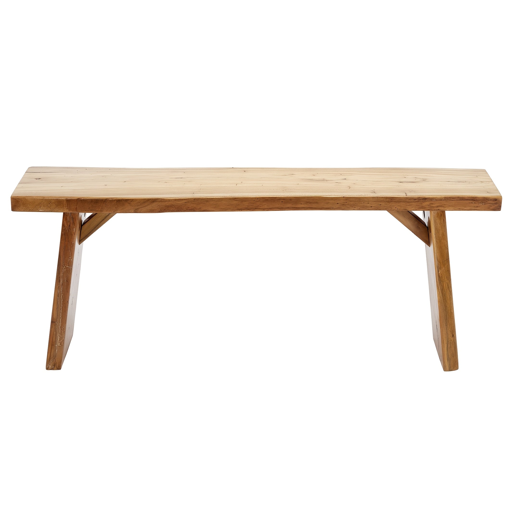 Wooden Dining Bench Solid Natural Edge Wood Dining Bench Indoor Kitchen Table Benches Entryway Benches For Rustic Home Decor Furniture
