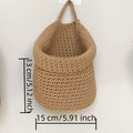 Macrame Hand-Woven Kitchen Hanging Storage Basket, Fruit Mesh Bag, Wall-Mounted Fruit And Vegetable Storage Basket, Fruit And Vegetable Mesh Bag, Kitchen Utensil Storage Mesh Bag